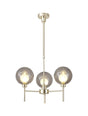 Lathen Telescopic/Semi Flush, 3 x G9, French Gold/Smoked/Frosted Type G Shade