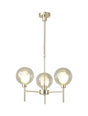 Lathen Telescopic/Semi Flush, 3 x G9, French Gold/Cognac/Frosted Type G Shade