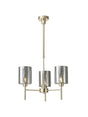 Lathen Telescopic/Semi Flush, 3 x G9, French Gold/Chrome Lined Type B Shade