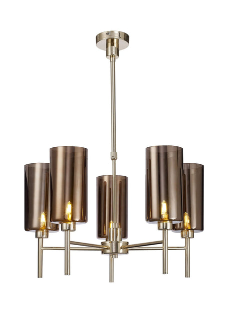 Lathen Telescopic/Semi Flush, 5 x G9, French Gold/Copper Type A Shade