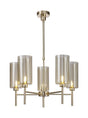 Lathen Telescopic/Semi Flush, 5 x G9, French Gold/Cognac Type A Shade