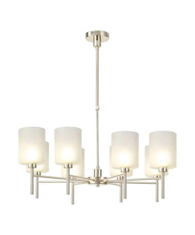 Lathen Telescopic/Semi Flush, 8 x G9, French Gold/Frosted Type B Shade