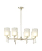Lathen Telescopic/Semi Flush, 8 x G9, French Gold/Frosted Type B Shade