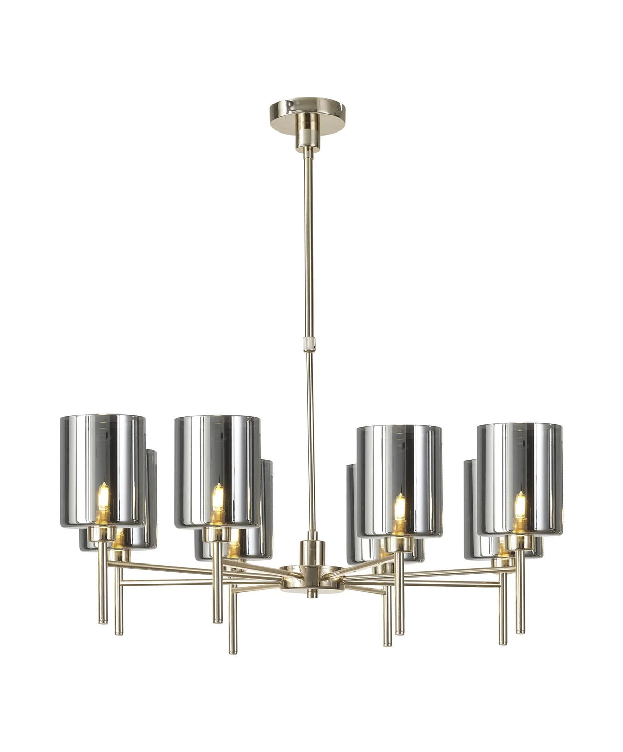 Lathen Telescopic/Semi Flush, 8 x G9, French Gold/Chrome Type B Shade