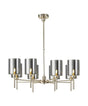 Lathen Telescopic/Semi Flush, 8 x G9, French Gold/Chrome Type B Shade