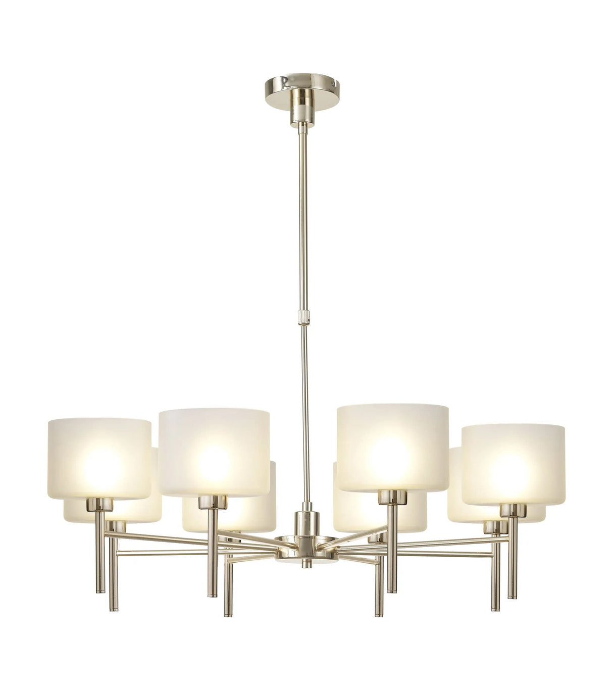 Lathen Telescopic/Semi Flush, 8 x G9, French Gold/Frosted Type C Shade