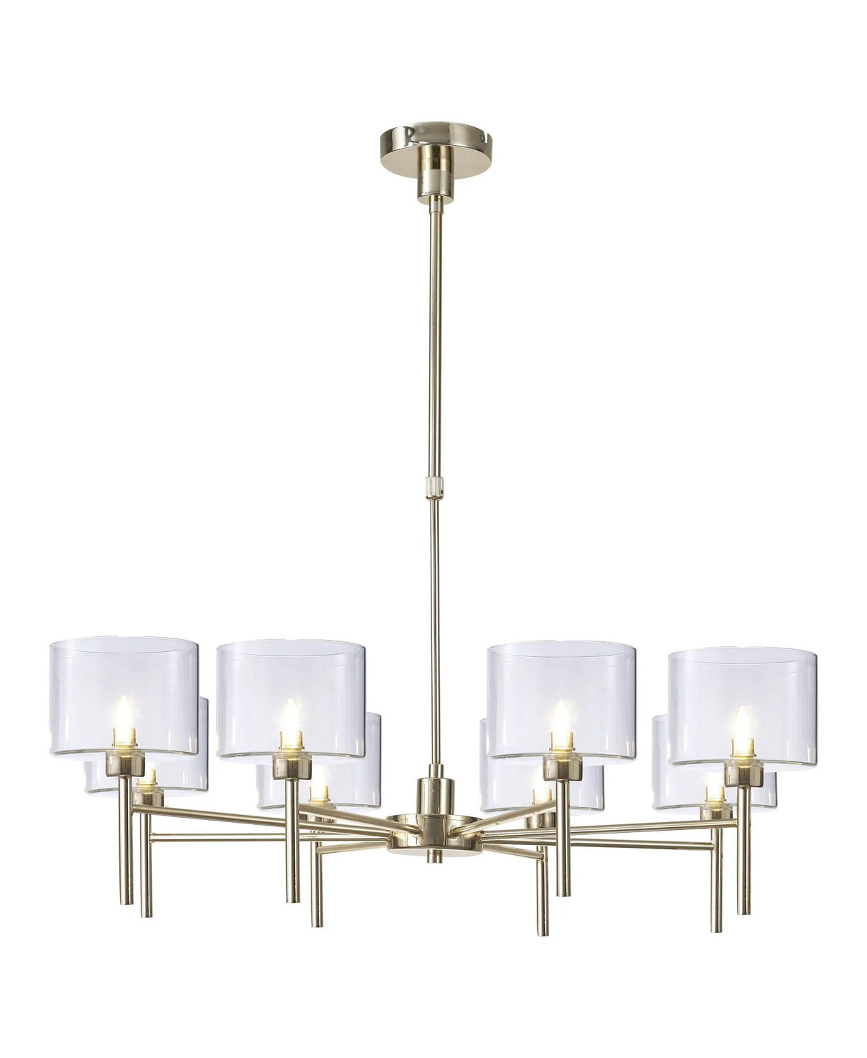 Lathen Telescopic/Semi Flush, 8 x G9, French Gold/Clear Type C Shade