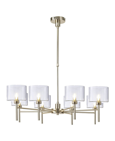 Lathen Telescopic/Semi Flush, 8 x G9, French Gold/Clear Type C Shade