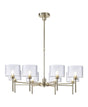 Lathen Telescopic/Semi Flush, 8 x G9, French Gold/Clear Type C Shade