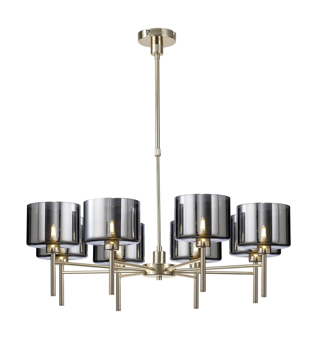 Lathen Telescopic/Semi Flush, 8 x G9, French Gold/Chrome Type C Shade