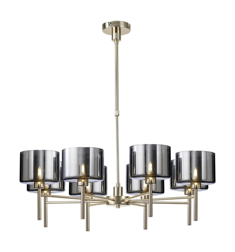 Lathen Telescopic/Semi Flush, 8 x G9, French Gold/Chrome Type C Shade