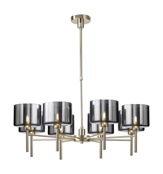 Lathen Telescopic/Semi Flush, 8 x G9, French Gold/Chrome Type C Shade