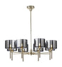 Lathen Telescopic/Semi Flush, 8 x G9, French Gold/Chrome Type C Shade