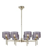 Lathen Telescopic/Semi Flush, 8 x G9, French Gold/Smoked Type C Shade