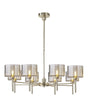 Lathen Telescopic/Semi Flush, 8 x G9, French Gold/Cognac Type C Shade