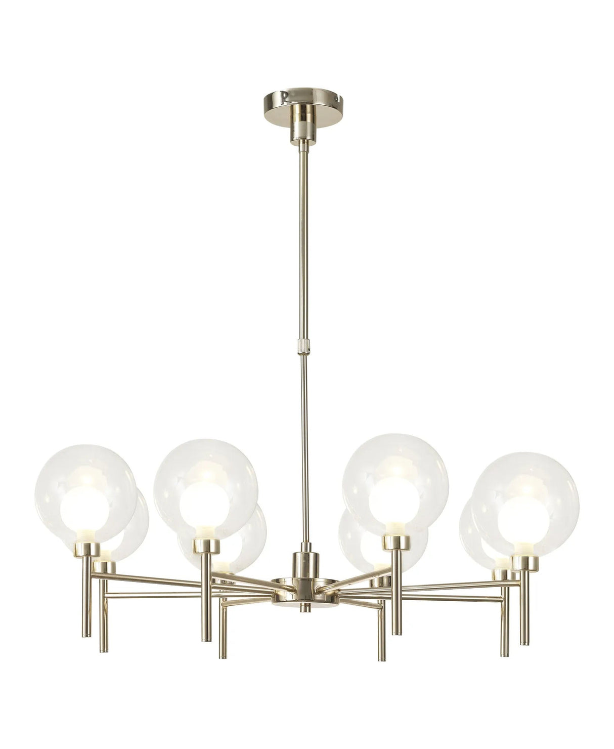 Lathen Telescopic/Semi Flush, 8 x G9, French Gold/Clear/Frosted Type G Shade