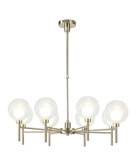 Lathen Telescopic/Semi Flush, 8 x G9, French Gold/Clear/Frosted Type G Shade