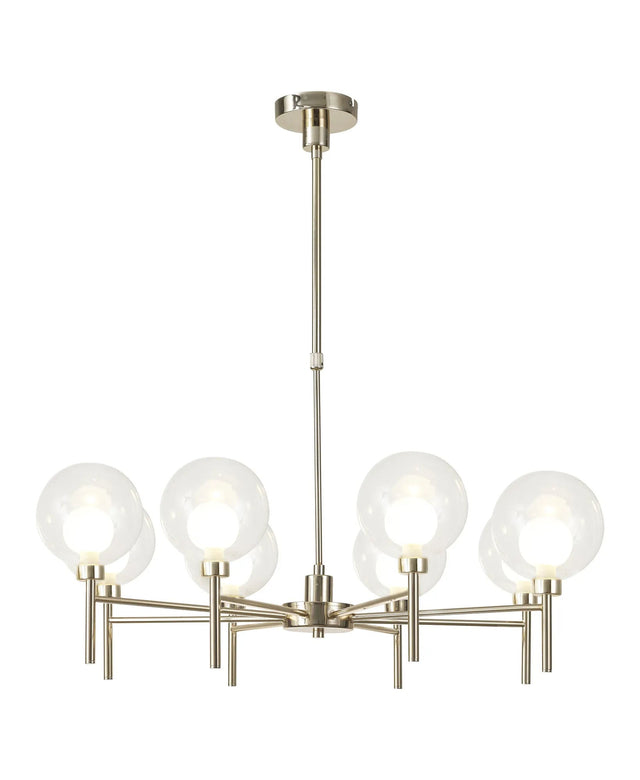 Lathen Telescopic/Semi Flush, 8 x G9, French Gold/Clear/Frosted Type G Shade