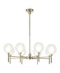 Lathen Telescopic/Semi Flush, 8 x G9, French Gold/Clear/Frosted Type G Shade