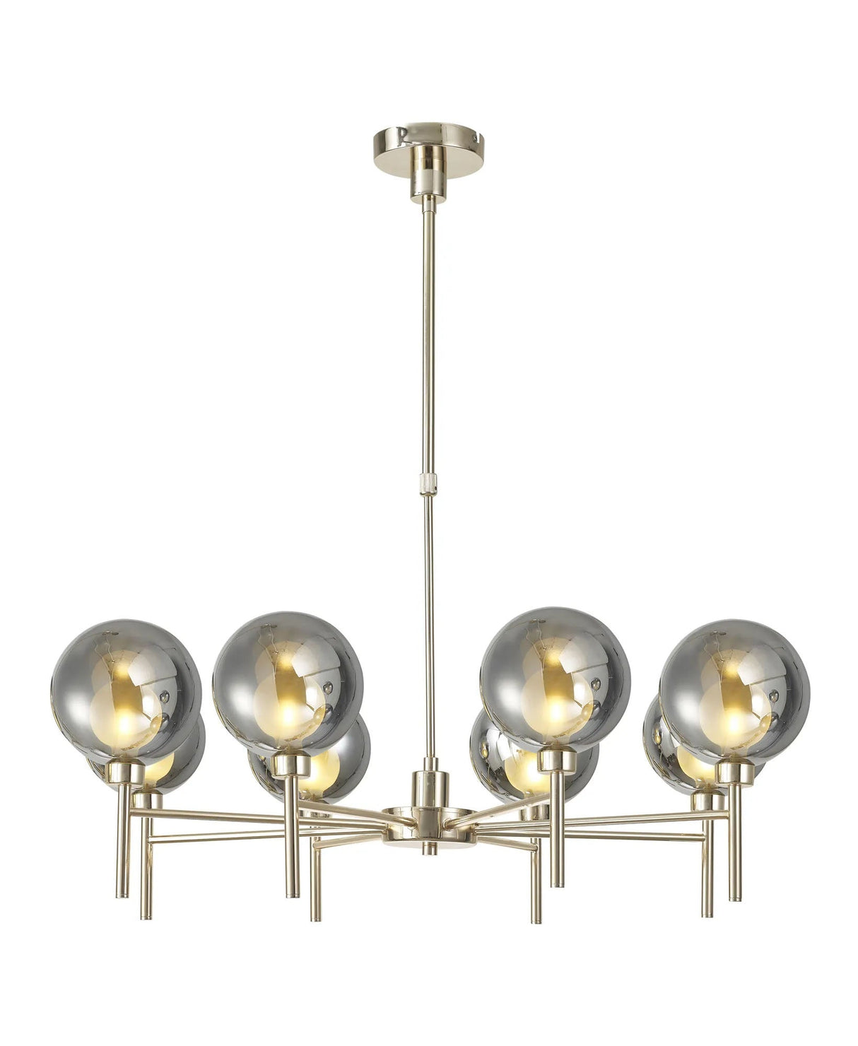 Lathen Telescopic/Semi Flush, 8 x G9, French Gold/Chrome/Frosted Type G Shade