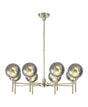 Lathen Telescopic/Semi Flush, 8 x G9, French Gold/Chrome/Frosted Type G Shade