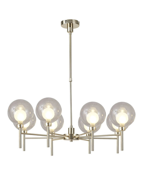 Lathen Telescopic/Semi Flush, 8 x G9, French Gold/Smoked/Frosted Type G Shade