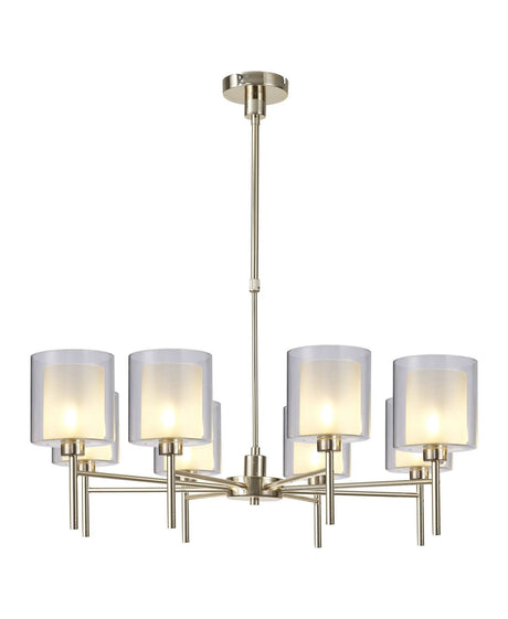Lathen Telescopic/Semi Flush, 8 x G9, French Gold/Frosted/Clear Type H Shade