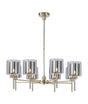 Lathen Telescopic/Semi Flush, 8 x G9, French Gold/Chrome/Clear Type H Shade