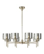 Lathen Telescopic/Semi Flush, 8 x G9, French Gold/Chrome Lined Type C Shade