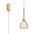 Lathen 2m Single Pendant Cone Glass French Gold