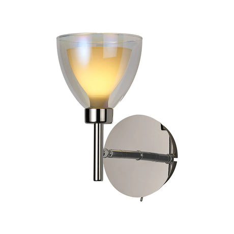 Lathen Adjustable Switched wall lamp Cone Glass Polished Chrome