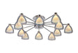 Lathen Semi Flush 12 Light Cone Glass Polished Chrome