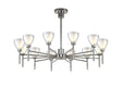 Lathen Telescopic/Semi Flush 12 Light Cone Glass Polished Chrome