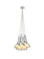 Lathen 1.5m Cluster Pendant Curved Cone Glass Polished Chrome/Iridescent