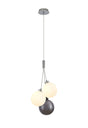 Lathen Drop Cluster Pendant, 3 x G9, Polished Chrome/Opal/Chrome Globe Glass