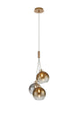 Lathen Drop Cluster Pendant, 3 x G9, French Gold/Gold Fade/Smoke Fade/Clear Open Mouth Glass