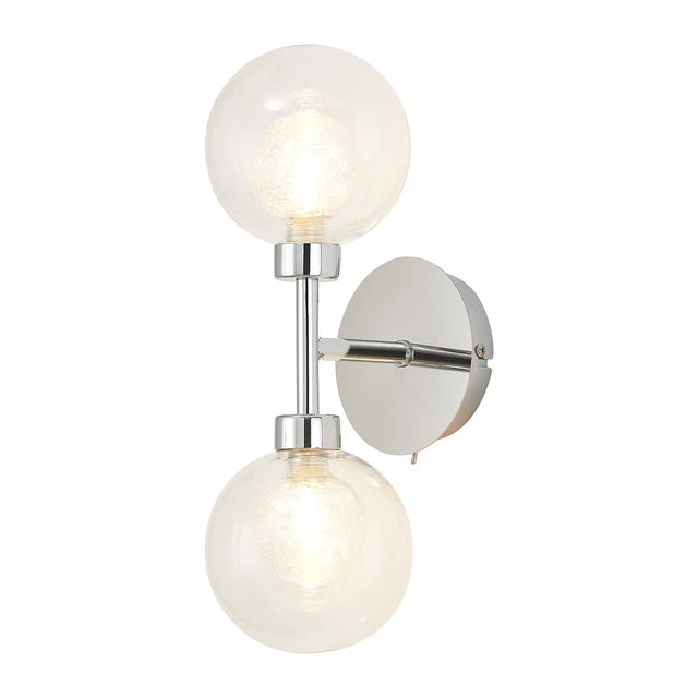 Lathen Polished Chrome 2 x G9 Switched Up/Down Wall Lamp