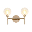 Lathen French Gold 2 x G9 Switched Wall Lamp