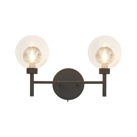 Lathen Satin Black 2 x G9 Switched Wall Lamp