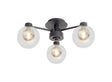 Lathen Satin Black 3 x G9 Flush Light