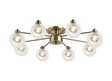 Lathen Antique Brass 8 x G9 Flush Light