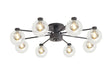 Lathen Satin Black 8 x G9 Flush Light
