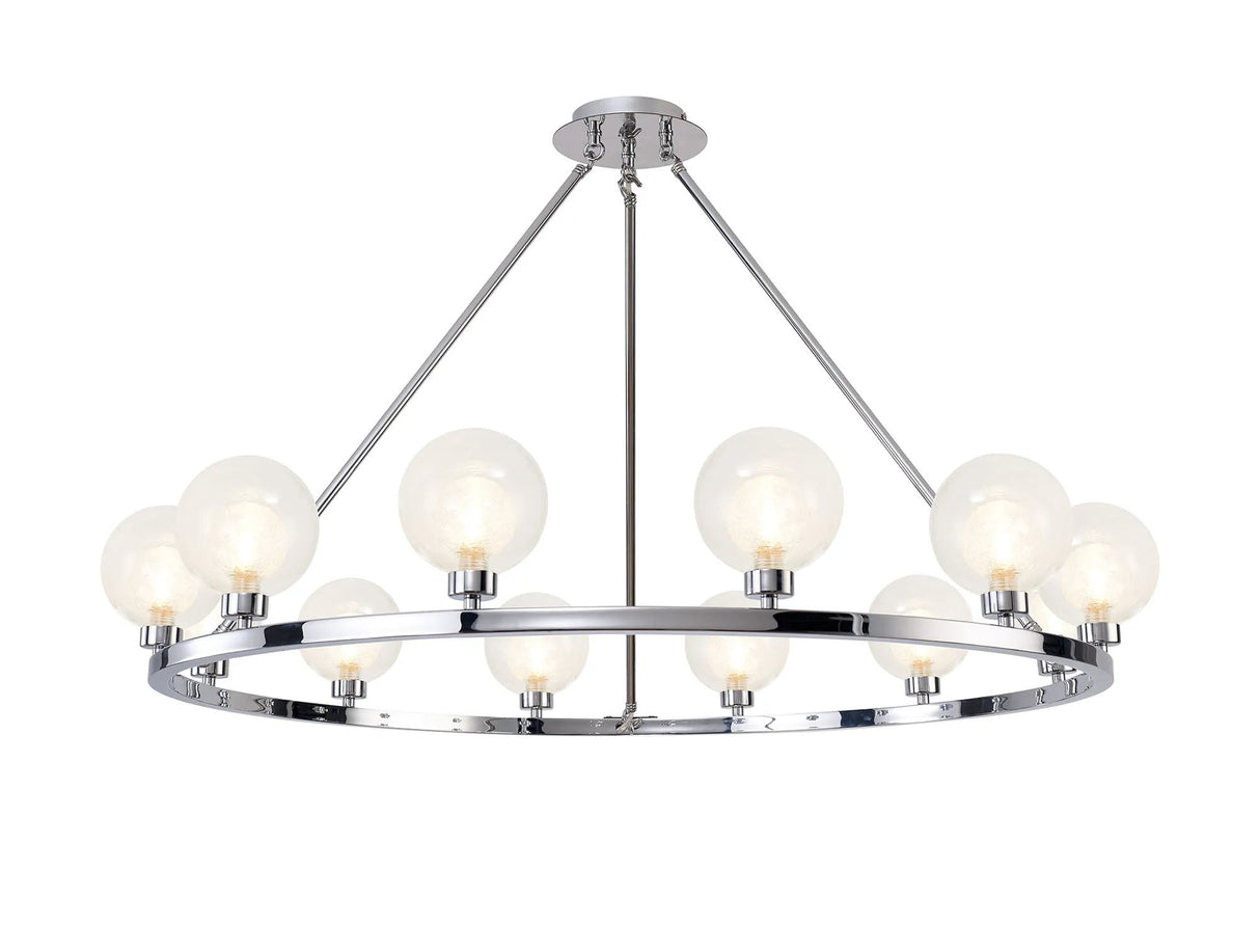 Lathen Polished Chrome 12 Light Round G9 Fixed Pendant