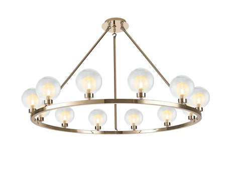 Lathen French Gold 12 Light Round G9 Fixed Pendant