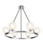 Lathen Polished Chrome 6 Light Round G9 Fixed Pendant