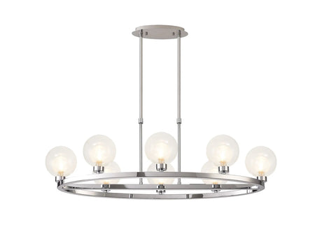 Lathen Polished Chrome 8 Light Oval G9 Telescopic Light