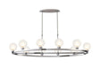 Lathen Polished Chrome 10 Light Oval G9 Telescopic Light