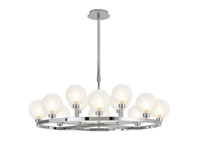 Lathen Polished Chrome 8 + 4 Light Round G9 Telescopic Light