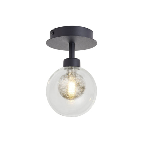 Lathen Satin Black 1 x G9 Flush Light