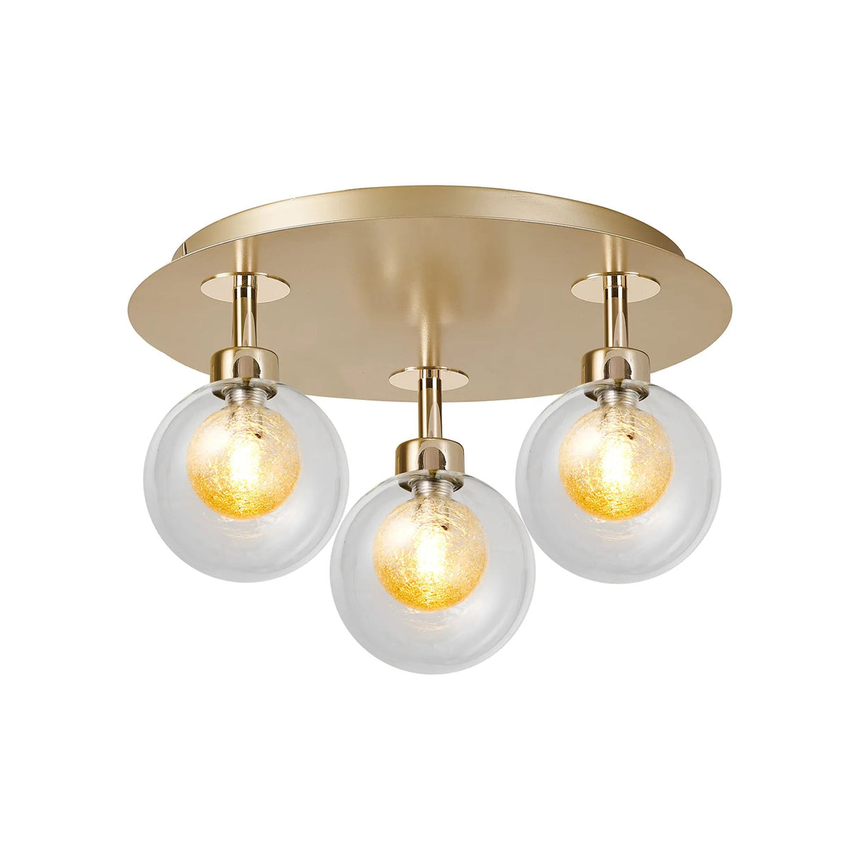 Lathen French Gold Round 3 x G9 35cm Flush Light
